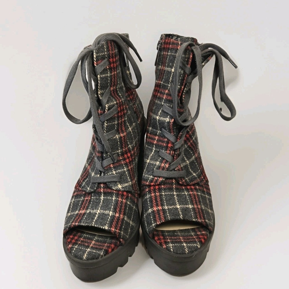 New Jessica Simpson Lizzah Peep Toe Platform Booties Chunky Heel ~ Size‎ 9.5 - Picture 2 of 9